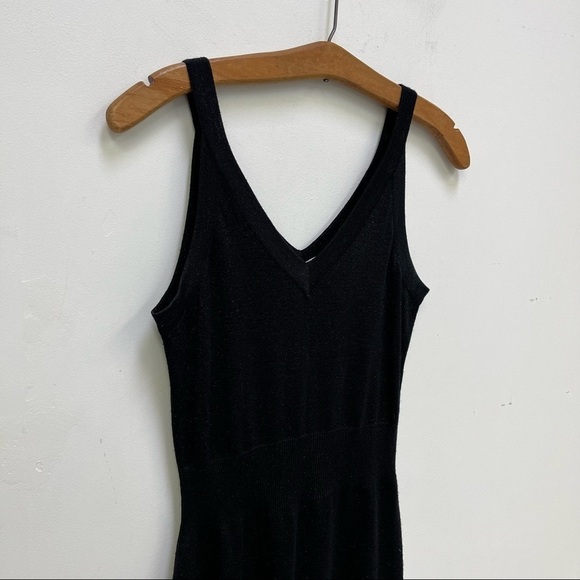 Vintage Wool Blend Black Metallic Dress - Picture 6 of 11